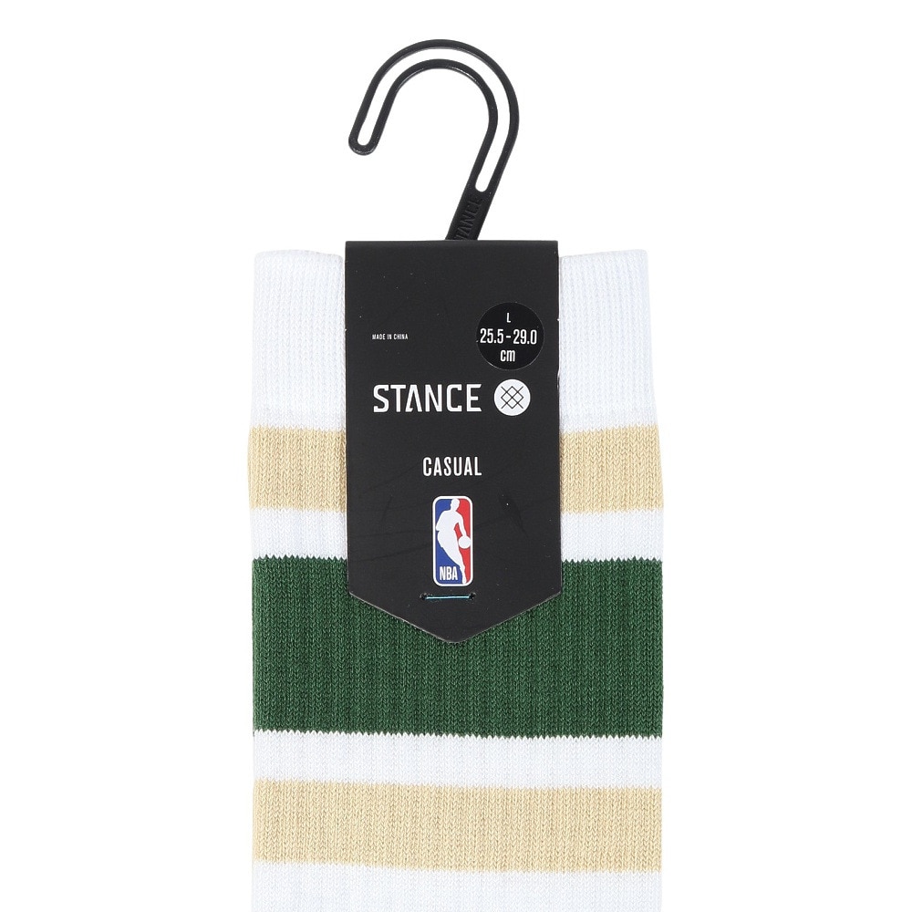 スタンス（STANCE）（メンズ、レディース）バスケットボール チームソックス TUBE ミルウォーキー・バックス A555C24TMBWHT