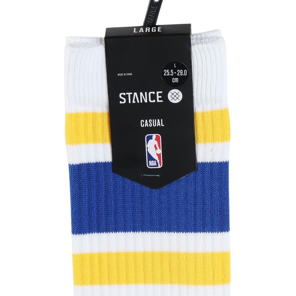 スタンス（STANCE）（メンズ）バスケットボール ソックス TUBE GSW A555C24TWA WHT