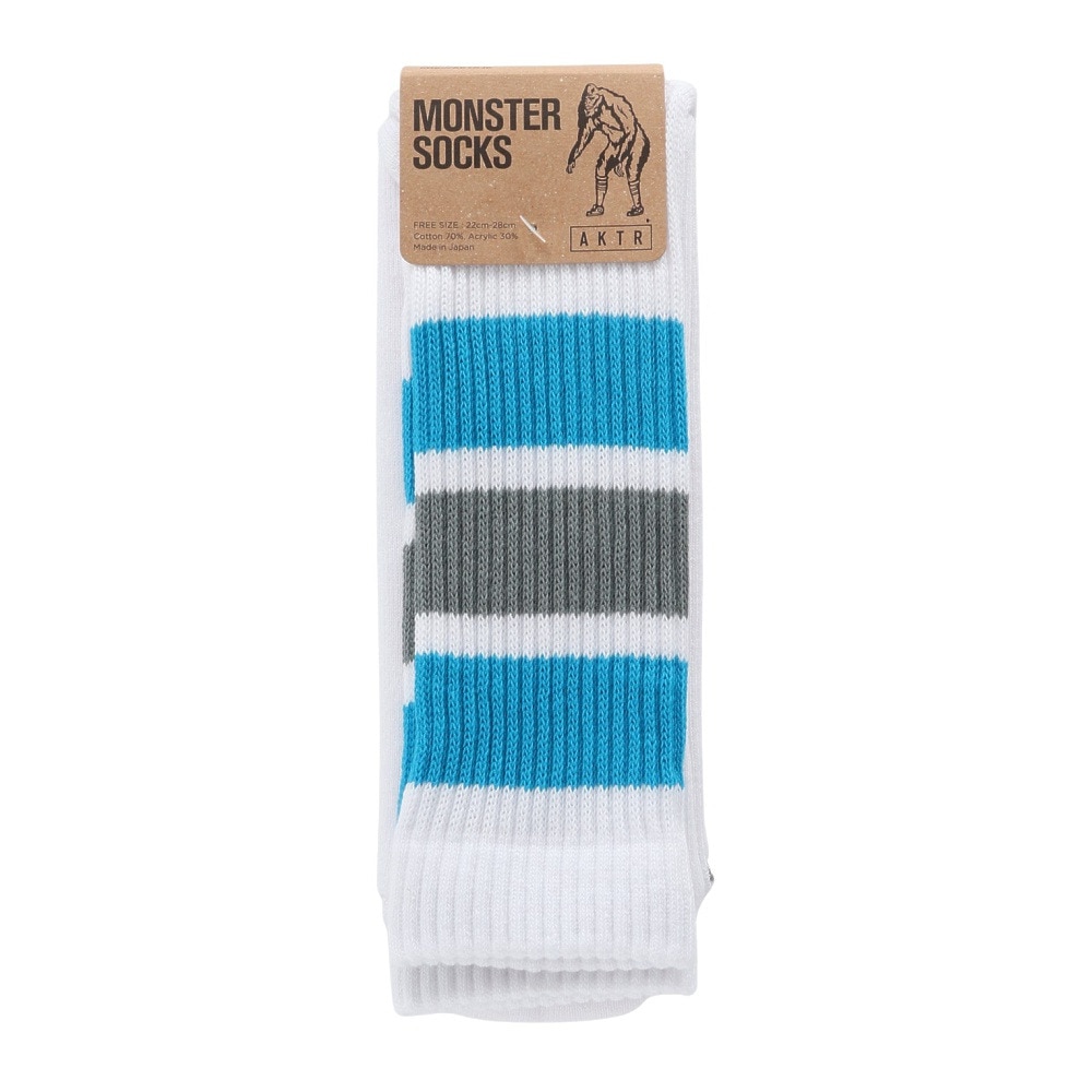 アクター（AKTR）（メンズ、レディース、キッズ）バスケットボール ソックス MONSTER SOCKS 224-007021 BLGY