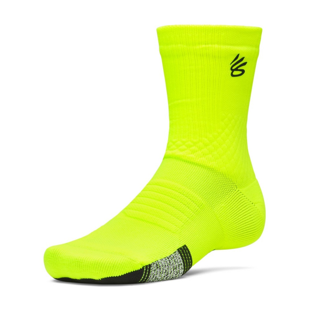 アンダーアーマー（UNDER ARMOUR）（メンズ、レディース）バスケットボール カリー アーマードライ プレーメーカー ミッドクルー ソックス 1376231 731
