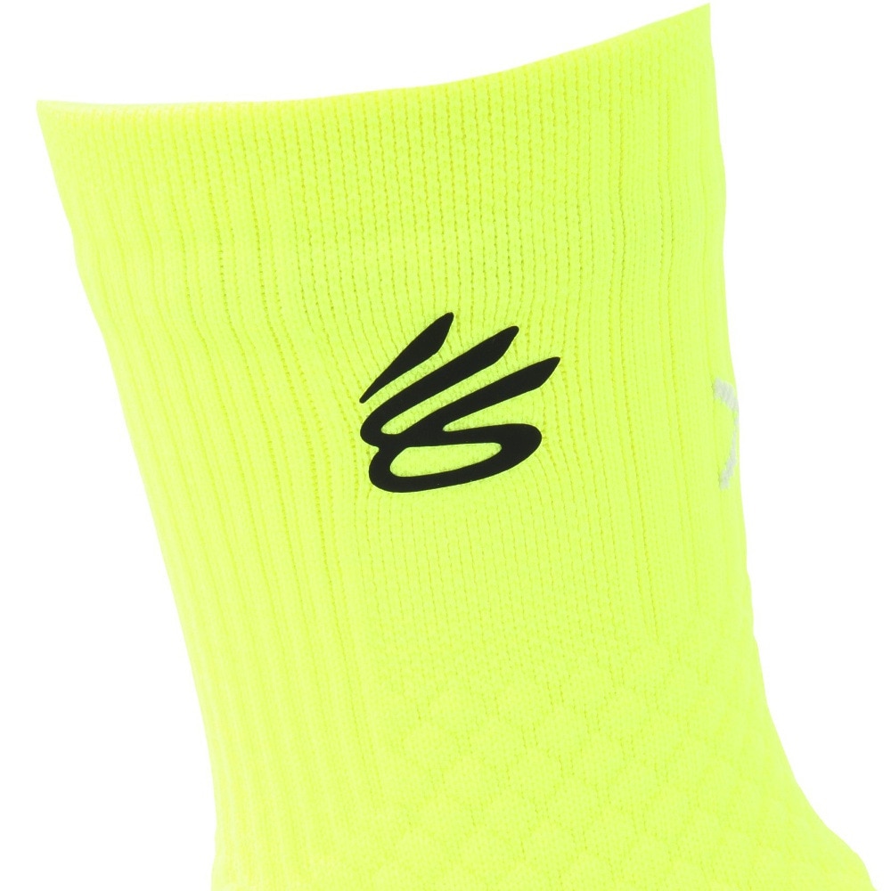 アンダーアーマー（UNDER ARMOUR）（メンズ、レディース）バスケットボール カリー アーマードライ プレーメーカー ミッドクルー ソックス 1376231 731