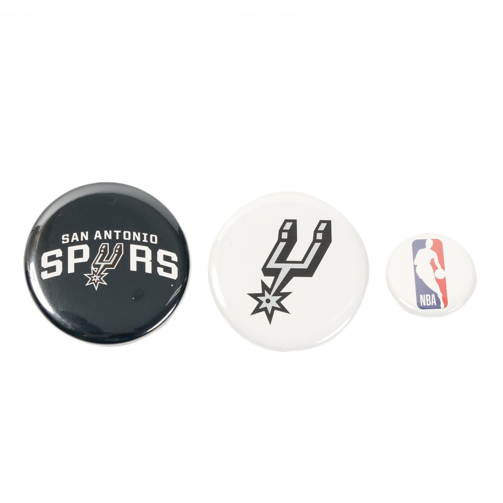 エヌビーエー（NBA）（メンズ、レディース、キッズ）【多少の傷汚れありの為大奉仕】缶バッチセット サンアントニオ・スパーズ NBA32006 バスケットボール