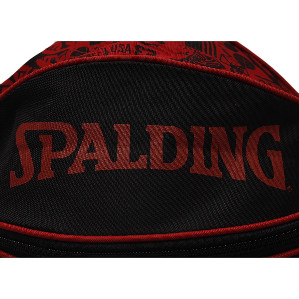 スポルディング（SPALDING）（メンズ、レディース、キッズ）バスケットボール ボールバッグ 1個入れ グラフィティレッド 49-001GR