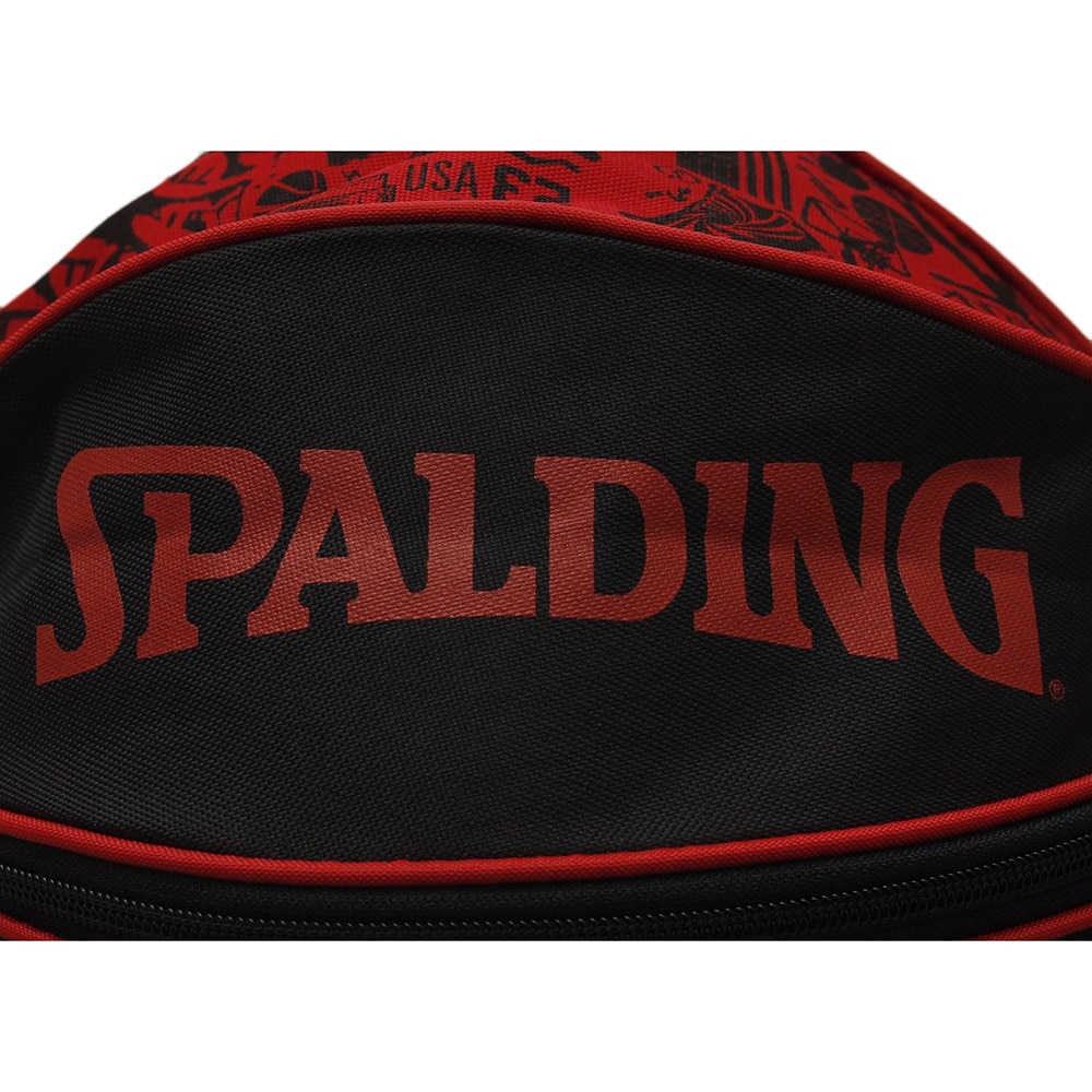 スポルディング（SPALDING）（メンズ、レディース、キッズ）バスケットボール ボールバッグ 1個入れ グラフィティレッド 49-001GR