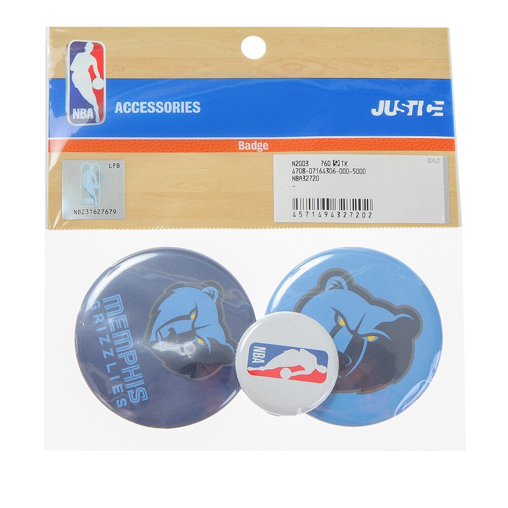 エヌビーエー（NBA）（メンズ、レディース、キッズ）NBA缶バッチ メンフィス・グリズリーズ NBA32720