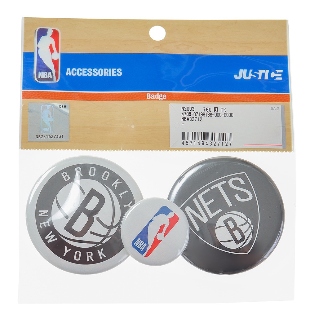 エヌビーエー（NBA）（メンズ、レディース、キッズ）NBA缶バッチ ブルックリン・ネッツ NBA32712
