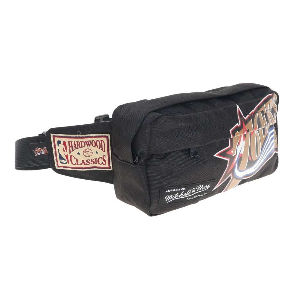 ミッチェルアンドネス NBA 76ers ボディバッグ Fanny Pack P76 ウエストポーチ CBFPBA19300-BLK ＦＦ 90 バスケットボール