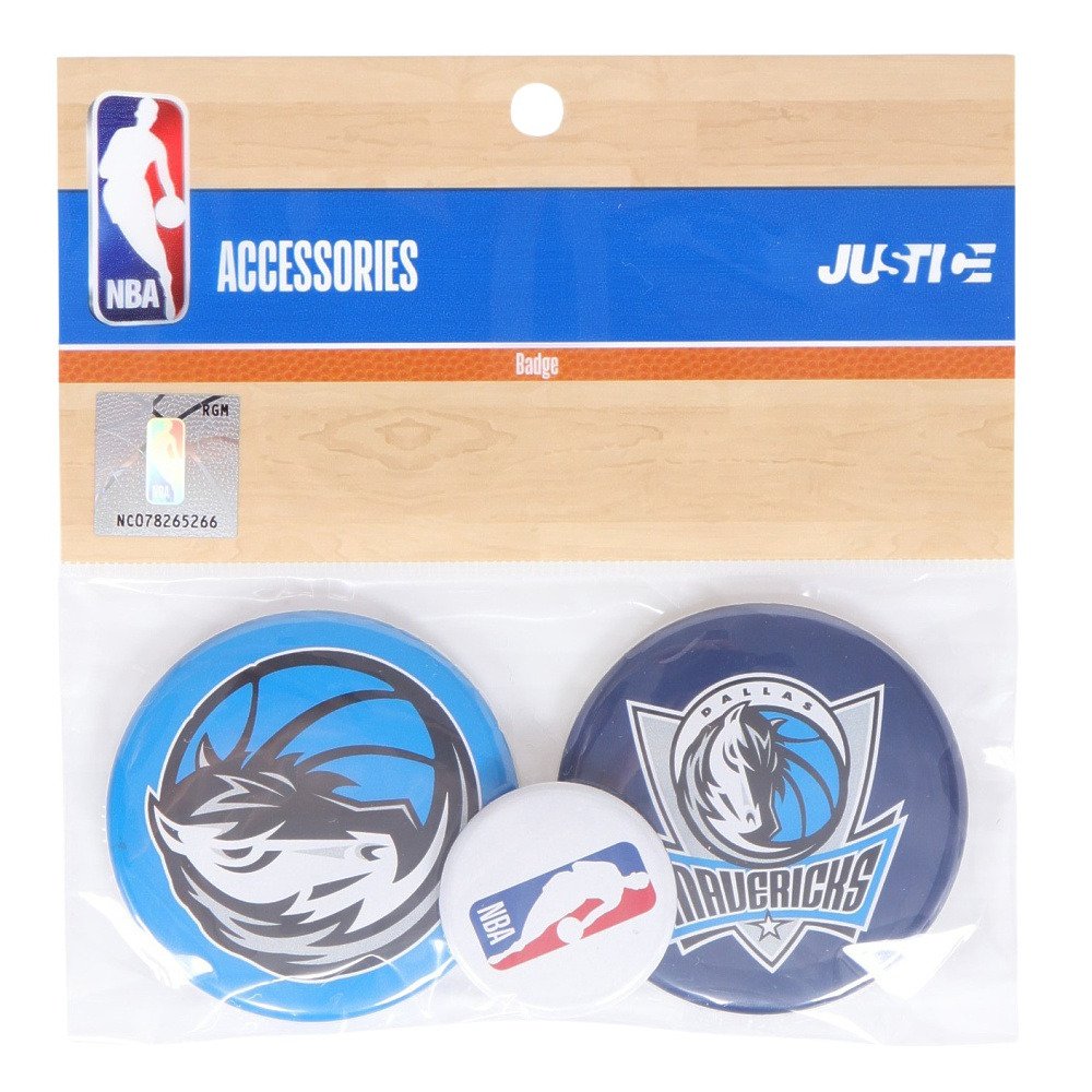 エヌビーエー（NBA）（メンズ、レディース、キッズ）缶バッチセット ダラス・マーベリックス NBA32714