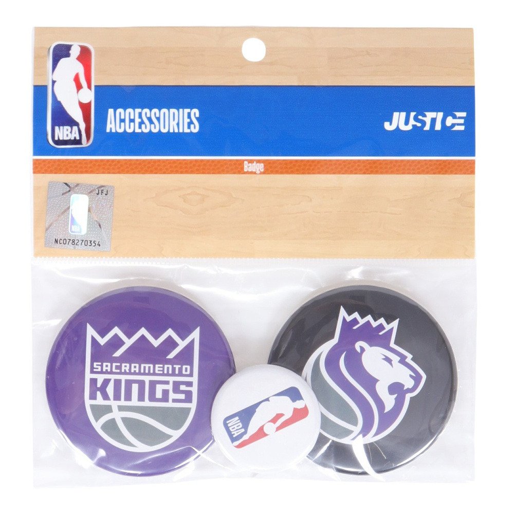 エヌビーエー（NBA）（メンズ、レディース、キッズ）缶バッチセット サクラメント・キングス NBA32730