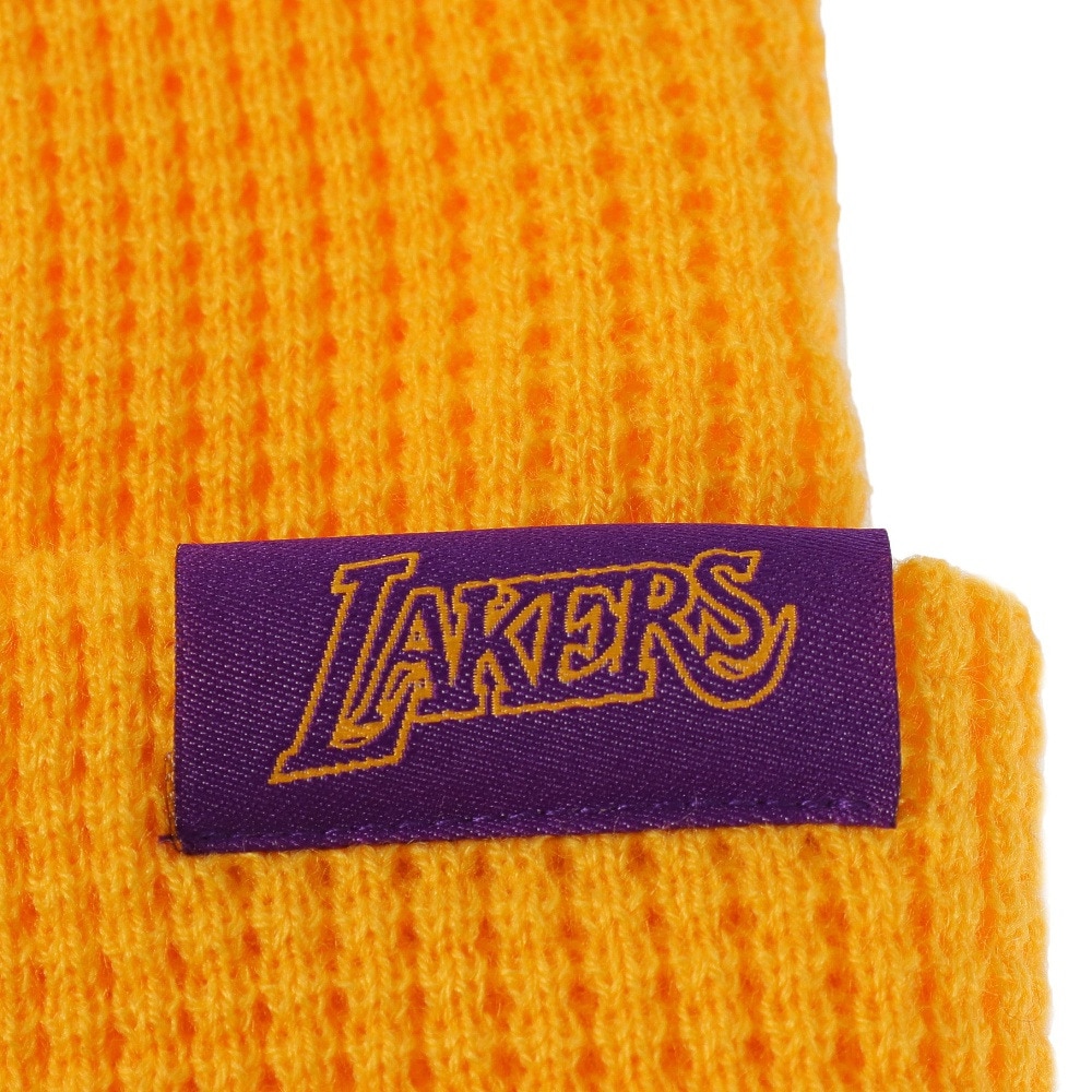 ミッチェルアンドネス（Mitchell&Ness）（メンズ）ビーニー NBA LEGGO MY WAFFLE ニット HWC Los Angeles Lakers HCFK6270-LALYYPPPYELL