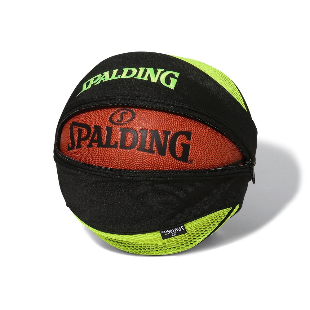 スポルディング（SPALDING）（メンズ、レディース、キッズ）ボールバッグ ブリーズ ブラック×ライムグリーン 49-007LG