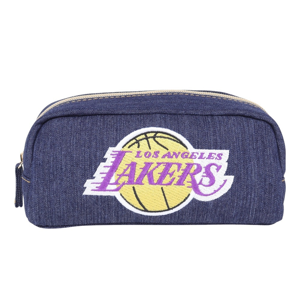 エヌビーエー（NBA）（メンズ、レディース）角型ポーチ デニム ロサンゼルス・レイカーズ NBA-041-LA