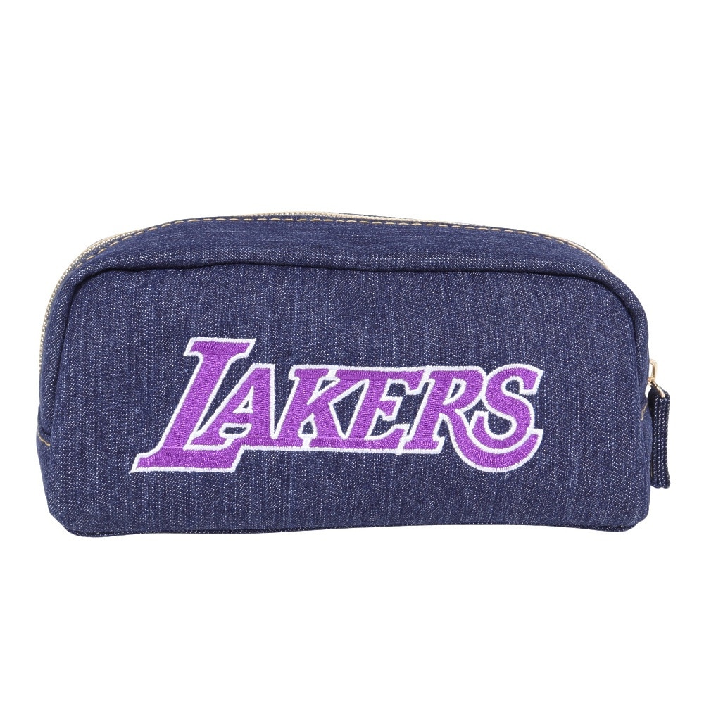 エヌビーエー（NBA）（メンズ、レディース）角型ポーチ デニム ロサンゼルス・レイカーズ NBA-041-LA