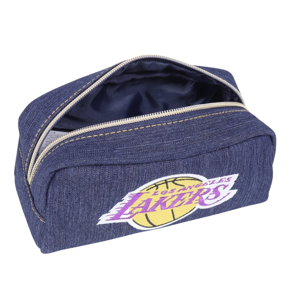 エヌビーエー（NBA）（メンズ、レディース）角型ポーチ デニム ロサンゼルス・レイカーズ NBA-041-LA