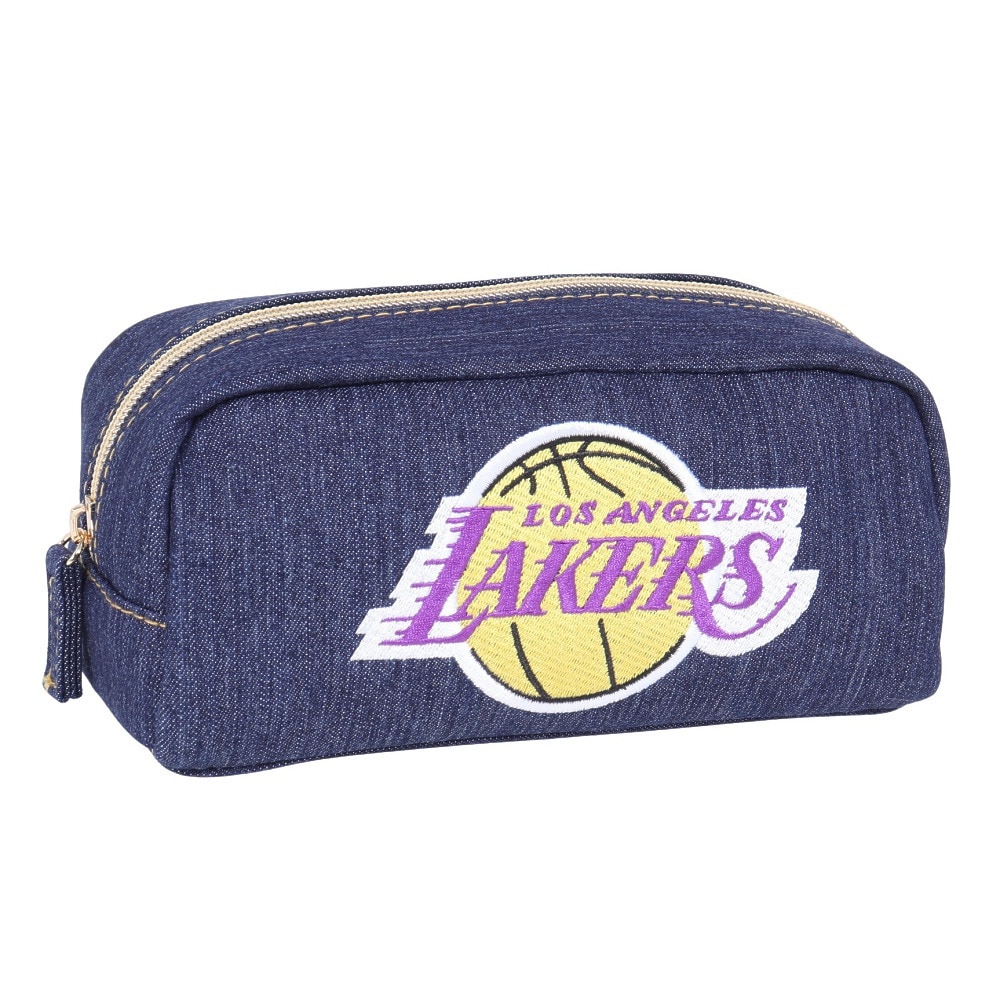エヌビーエー（NBA）（メンズ、レディース）角型ポーチ デニム ロサンゼルス・レイカーズ NBA-041-LA
