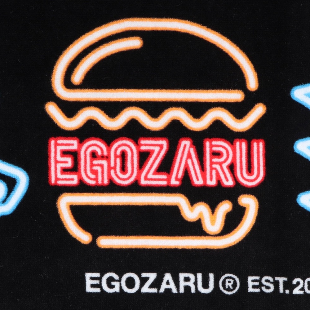 エゴザル（EGOZARU）（メンズ、レディース、キッズ）ネオンバーガー スポーツフェイスタオル EZAC-S2404-012