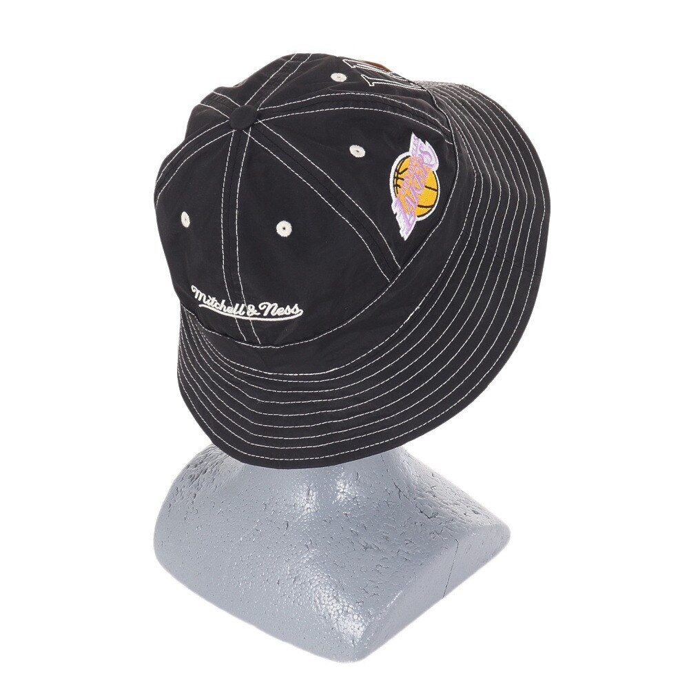 ミッチェルアンドネス（Mitchell&Ness）（メンズ、レディース）バケットハット NBA CONTRAST 6 HWC レイカーズ HBKB6726-LALBLCK