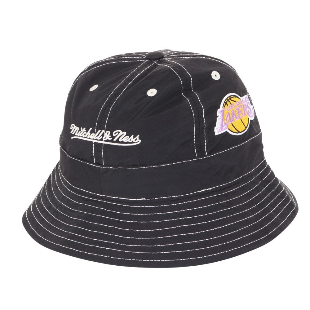 ミッチェルアンドネス（Mitchell&Ness）（メンズ、レディース）バケットハット NBA CONTRAST 6 HWC レイカーズ HBKB6726-LALBLCK