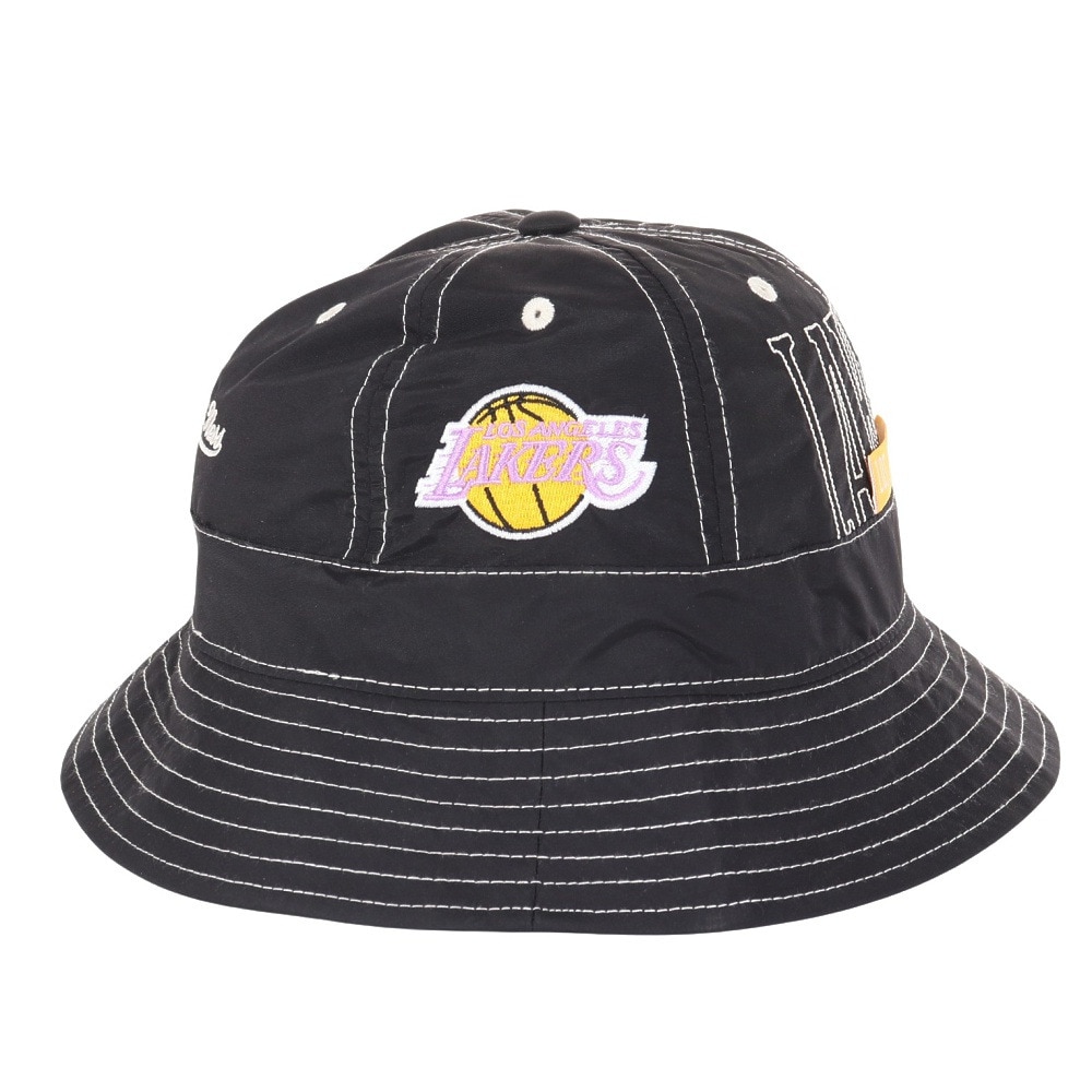 ミッチェルアンドネス（Mitchell&Ness）（メンズ、レディース）バケットハット NBA CONTRAST 6 HWC レイカーズ HBKB6726-LALBLCK