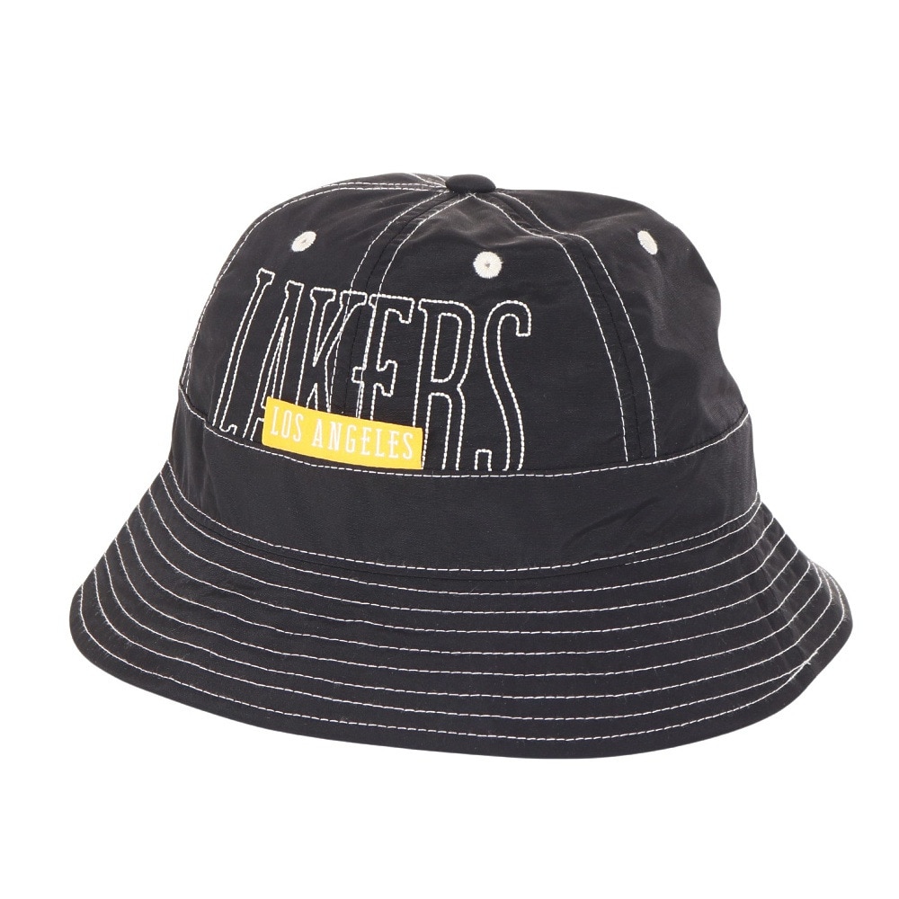 ミッチェルアンドネス（Mitchell&Ness）（メンズ、レディース）バケットハット NBA CONTRAST 6 HWC レイカーズ HBKB6726-LALBLCK