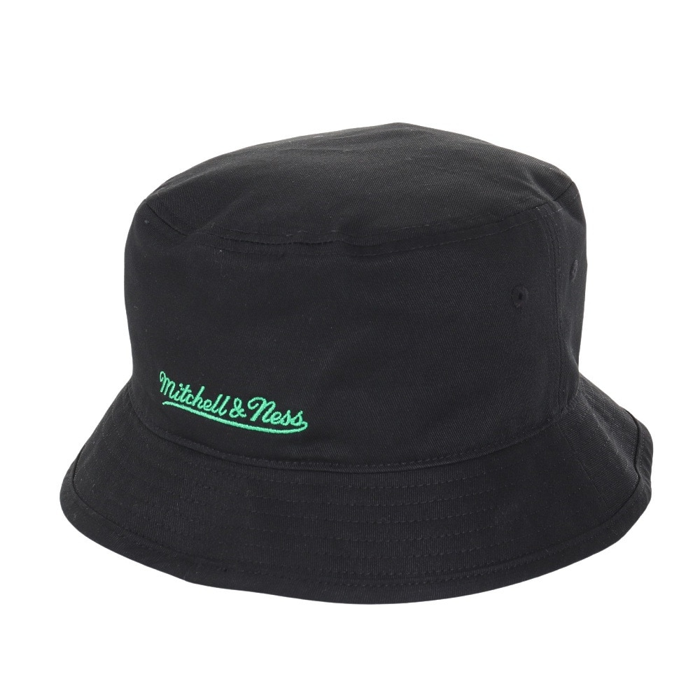 ミッチェルアンドネス（Mitchell&Ness）（メンズ、レディース）バケットハット NBA ロゴラップ HWC セルティックス HBKB6730-BCEBLCK