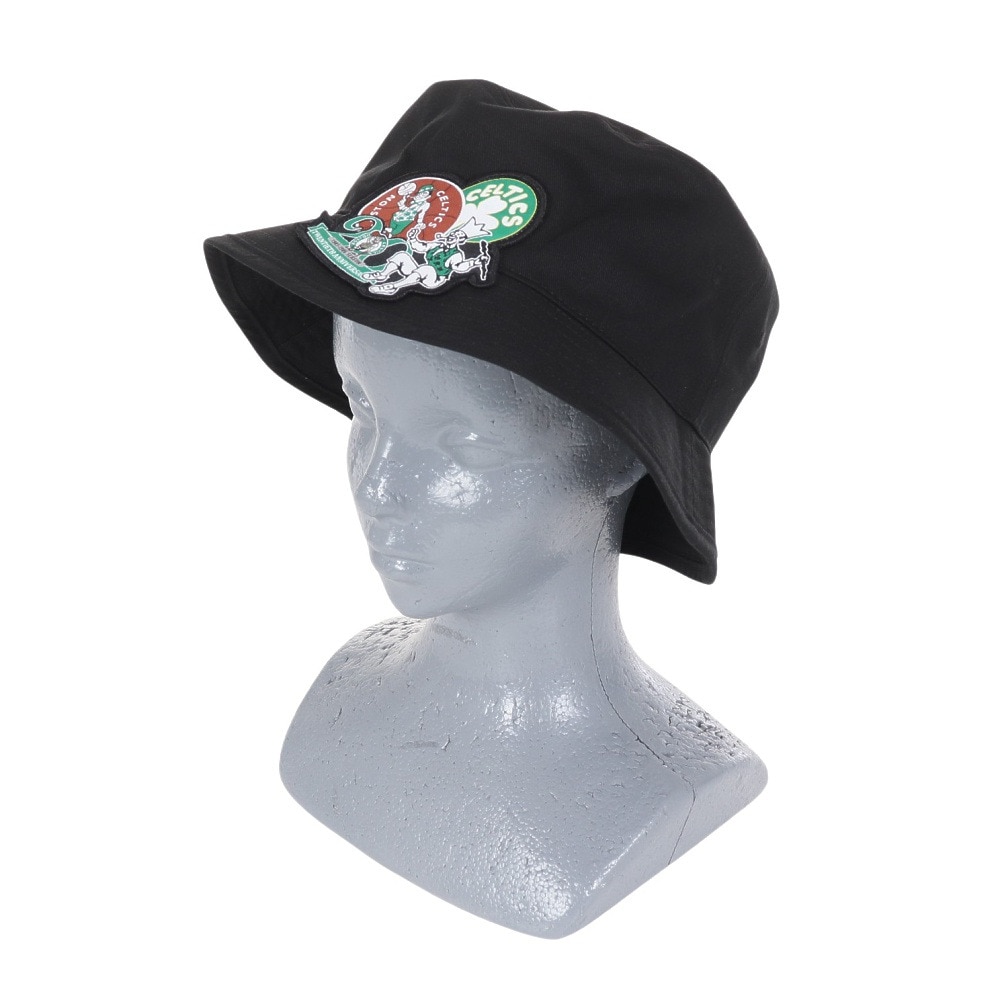 ミッチェルアンドネス（Mitchell&Ness）（メンズ、レディース）バケットハット NBA ロゴラップ HWC セルティックス HBKB6730-BCEBLCK