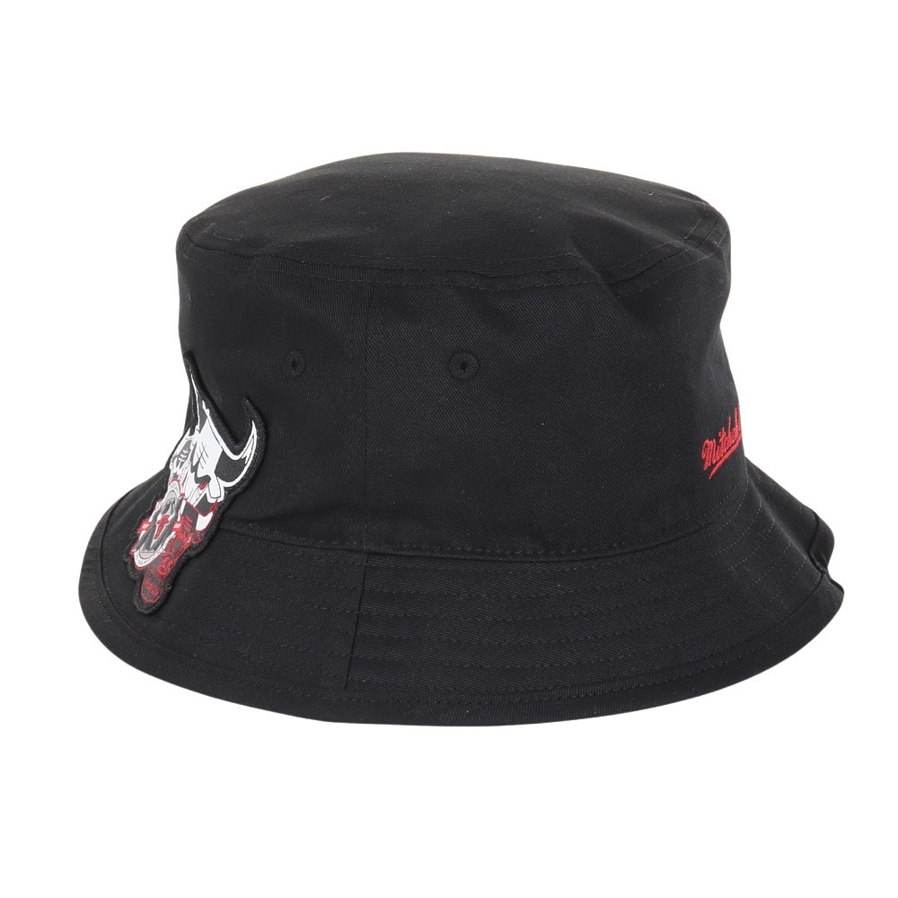 ミッチェルアンドネス（Mitchell&Ness）（メンズ、レディース）バケットハット NBA ロゴラップ HWC シカゴブルズ HBKB6730-CBUBLCK
