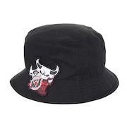 (メンズ、レディース)バケットハット NBA ロゴラップ HWC シカゴブルズ HBKB6730-CBUBLCK