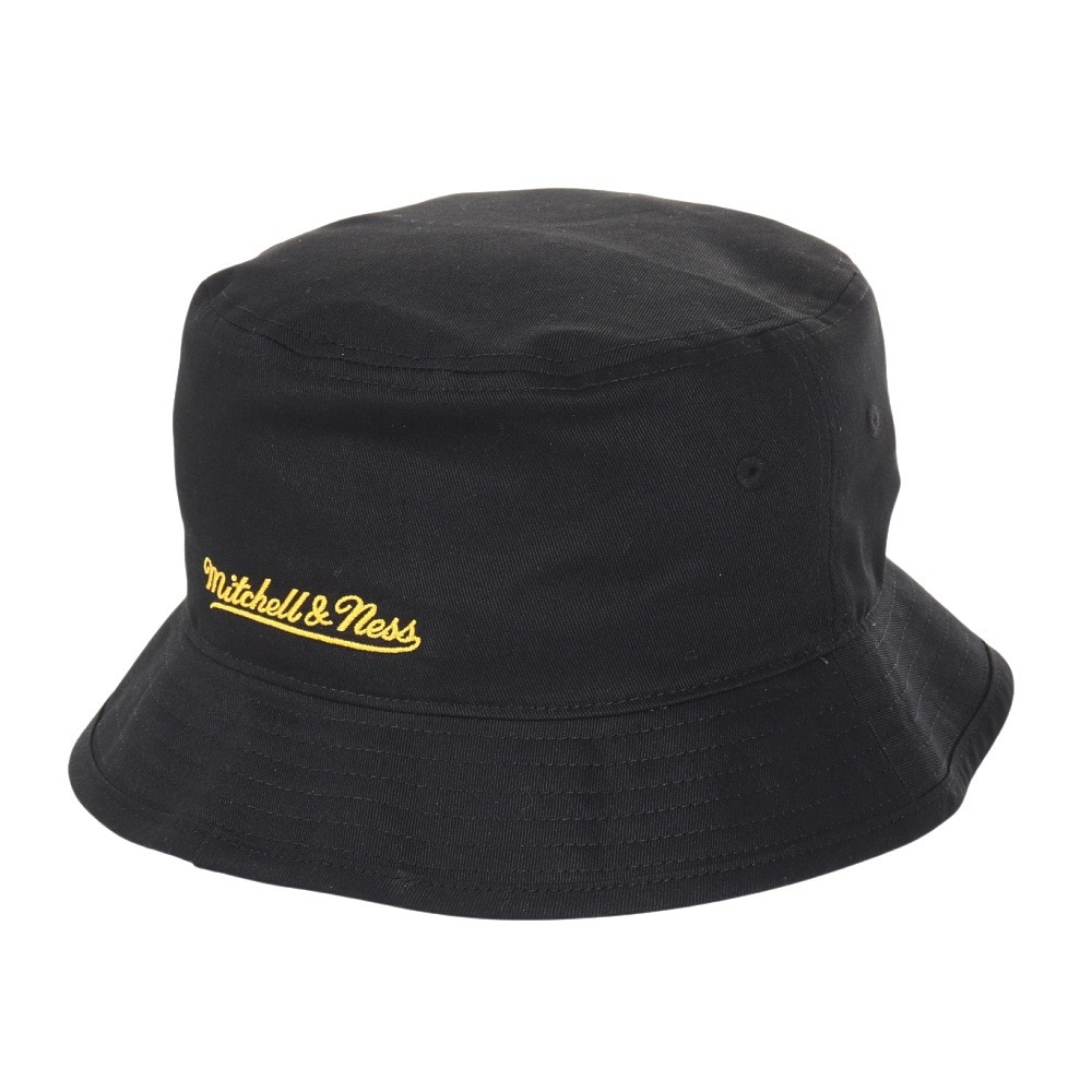 ミッチェルアンドネス（Mitchell&Ness）（メンズ、レディース）バケットハット NBA ロゴラップ HWC レイカーズ HBKB6730-LALBLCK