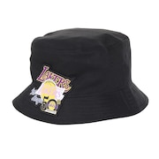 (メンズ、レディース)バケットハット NBA ロゴラップ HWC レイカーズ HBKB6730-LALBLCK