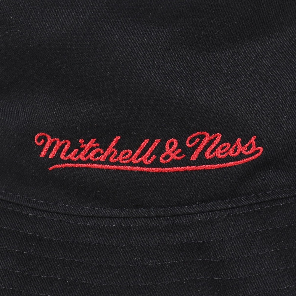 ミッチェルアンドネス（Mitchell&Ness）（メンズ、レディース）バケットハット NBA ロゴラップ HWC マイアミ・ヒート HBKB6730-MHEBLCK