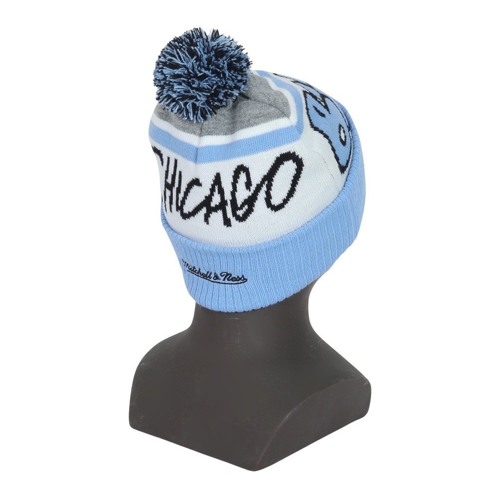 ミッチェルアンドネス（Mitchell&Ness）（メンズ、レディース）ポンポン ニットキャップ HWC CBU NBA シカゴ ブルズ ニット帽 HK10693-CBULTBL