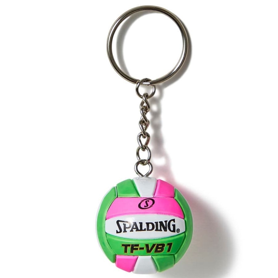 スポルディング（SPALDING）（メンズ、レディース、キッズ）バレーボール キーチェーン ピンク×グリーン 11-009VPG