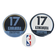 (メンズ、レディース、キッズ)缶バッジ メンフィス・グリズリーズ 17 河村勇輝選手 3個セット NBA54873