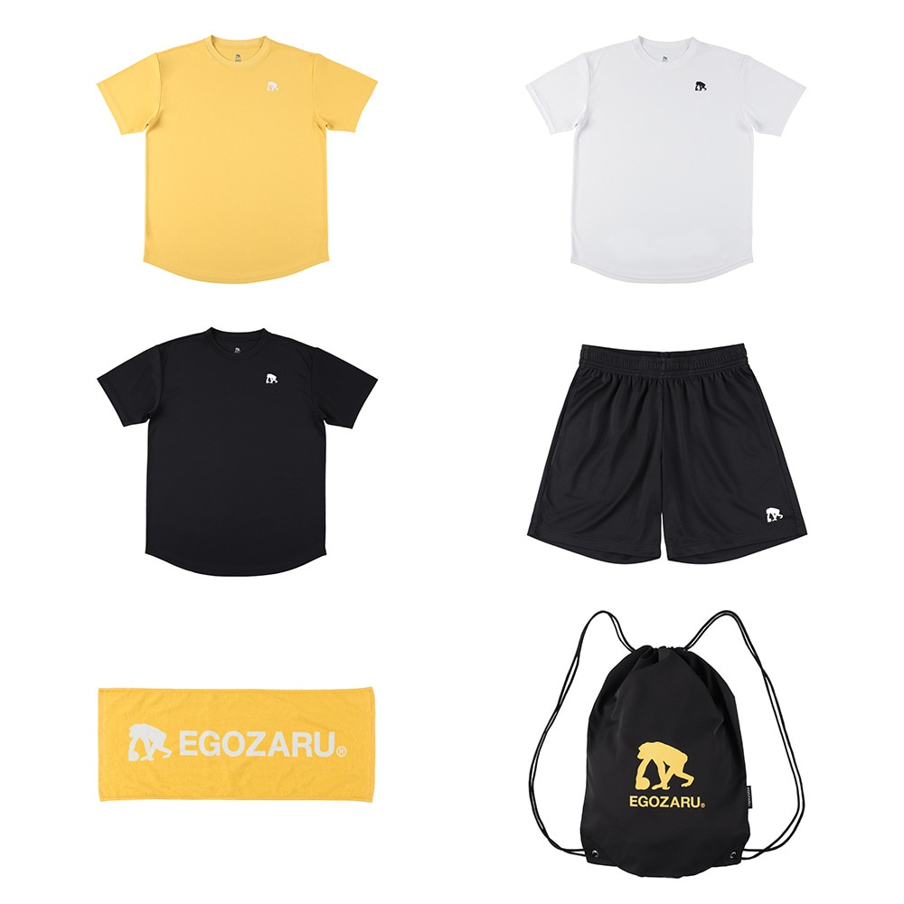 エゴザル（EGOZARU）（メンズ、レディース）サマーキャンプパック 2025 6点セット 合宿パック 夏袋 イエロー EZSS25UFB001C143