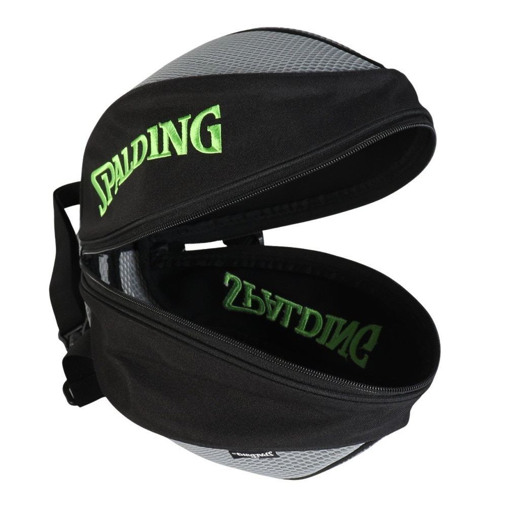 スポルディング（SPALDING）（メンズ、レディース）ボールバッグ ブリーズ グレー×グリーン 49-007GG
