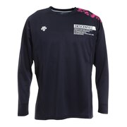 デサント（DESCENTE）（メンズ、レディース） 長袖プラクティスシャツ DVUUJB52 NV バレーボールウェア