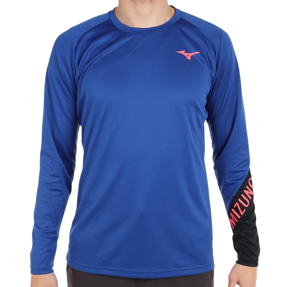 ミズノ（MIZUNO）（メンズ、レディース）バレーボールウェア Basicプラクティスシャツ 長袖 V2MA253325