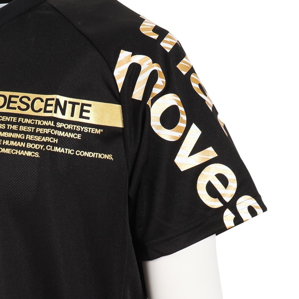デサント（DESCENTE）（メンズ）バレーボールウェア 半袖バレーボールシャツ DVUVJA50 BK 速乾
