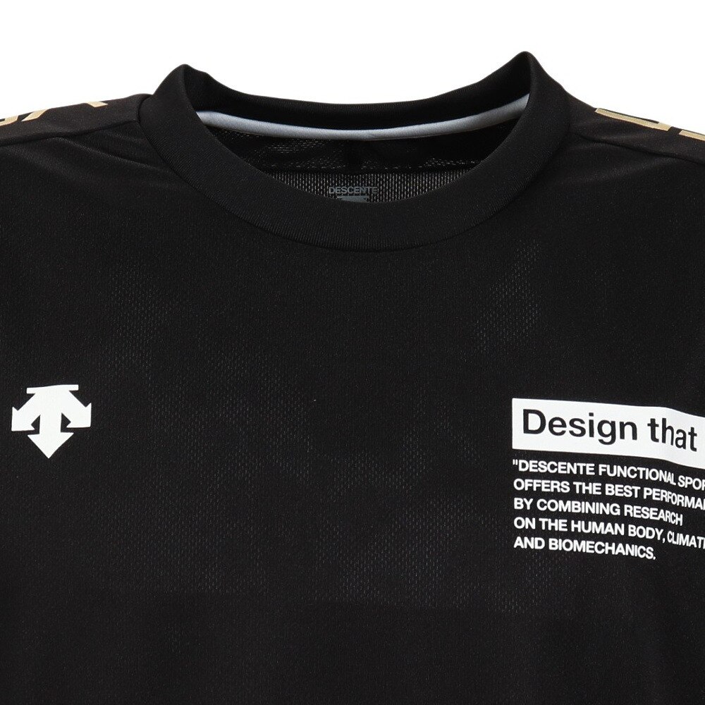 デサント（DESCENTE）（メンズ、レディース）バレーボールウェア 半袖バレーボールシャツ DVUVJA51 BK 速乾
