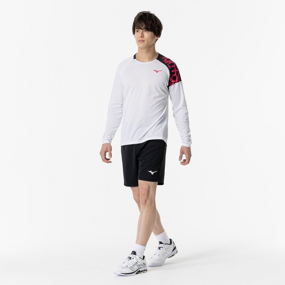 ミズノ（MIZUNO）（メンズ、レディース）バレーボールウェア 長袖 FUNTASTプラクティスシャツ V2MAA52101 速乾