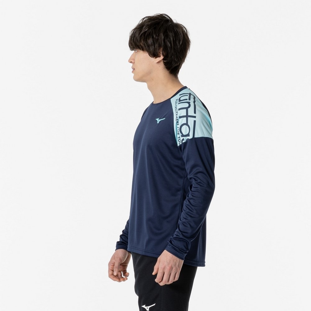 ミズノ（MIZUNO）（メンズ、レディース）バレーボールウェア 長袖 FUNTASTプラクティスシャツ V2MAA52114 速乾