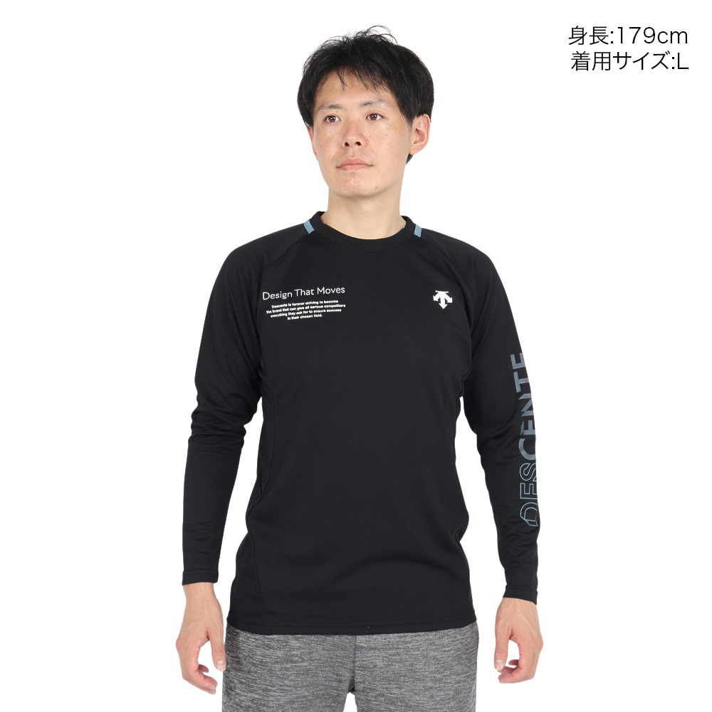 デサント（DESCENTE）（メンズ、レディース）バレーボールウェア 長袖バレーボールシャツ DV4FLT01U BK00
