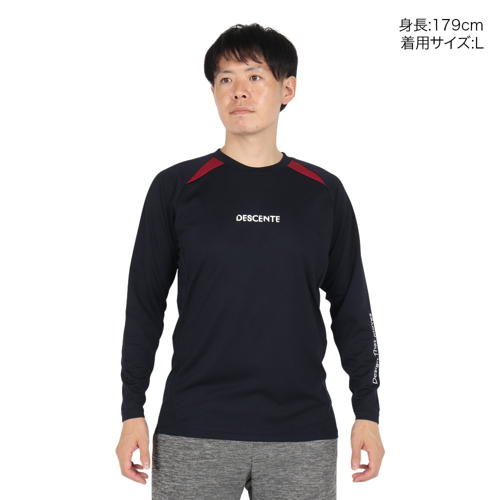 デサント（DESCENTE）（メンズ、レディース）バレーボールウェア 長袖バレーボールシャツ DV4FLT02U NV00
