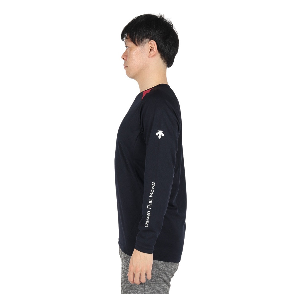 デサント（DESCENTE）（メンズ、レディース）バレーボールウェア 長袖バレーボールシャツ DV4FLT02U NV00