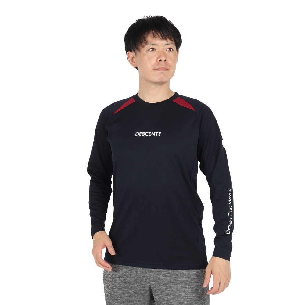 デサント（DESCENTE）（メンズ、レディース）バレーボールウェア 長袖バレーボールシャツ DV4FLT02U NV00
