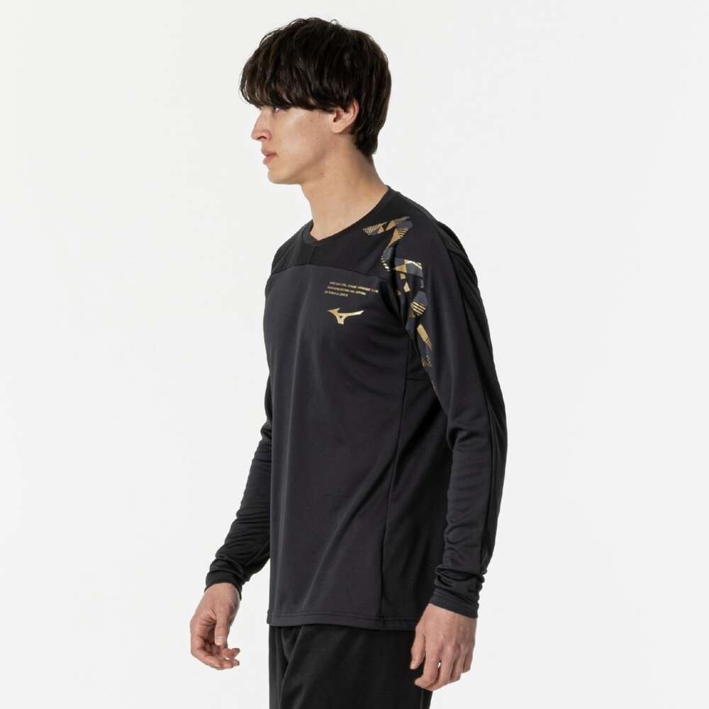 ミズノ（MIZUNO）（メンズ、レディース）バレーボールウェア 長袖 N-XTプラクティスシャツ V2MAB51195