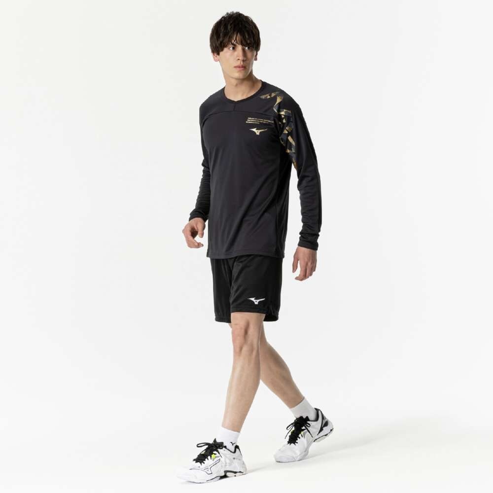 ミズノ（MIZUNO）（メンズ、レディース）バレーボールウェア 長袖 N-XTプラクティスシャツ V2MAB51195