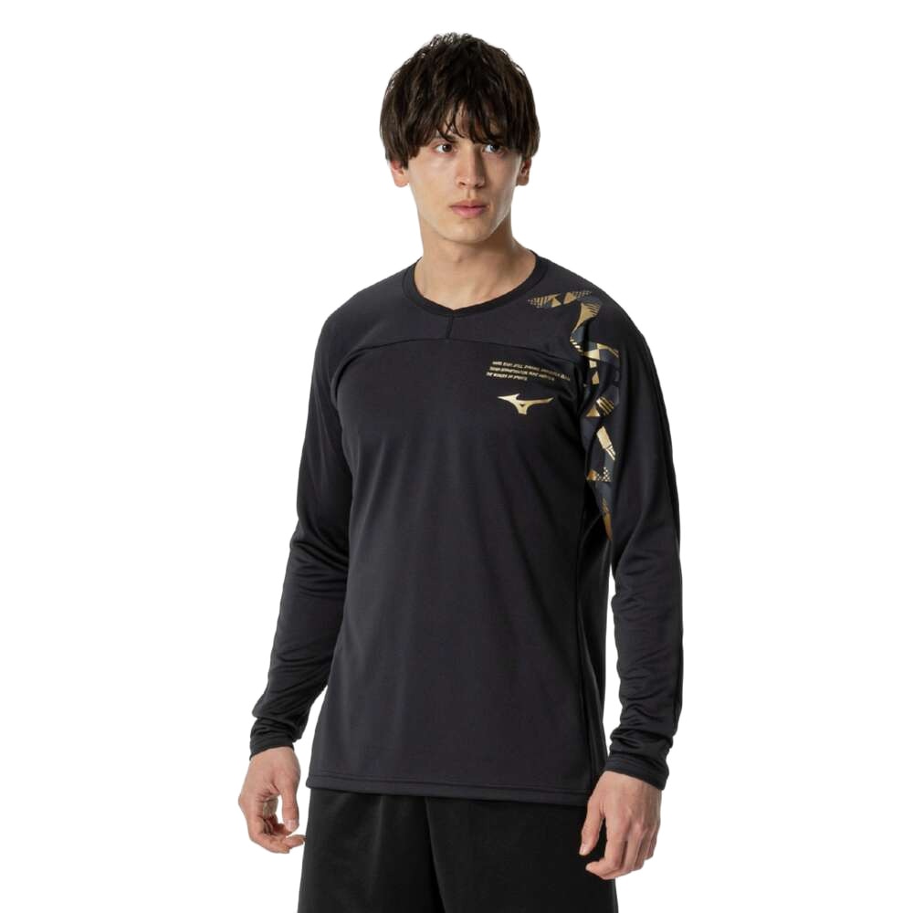 ミズノ（MIZUNO）（メンズ、レディース）バレーボールウェア 長袖 N-XTプラクティスシャツ V2MAB51195