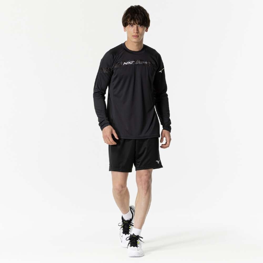 ミズノ（MIZUNO）（メンズ、レディース）バレーボールウェア 長袖 N-XTプラクティスシャツ V2MAB51290